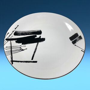 Vintage 1986 Sango x Larry Laslo "Calligraphy" Modernist Serving Platter 12 x 11